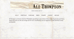 Desktop Screenshot of alithompsonart.com